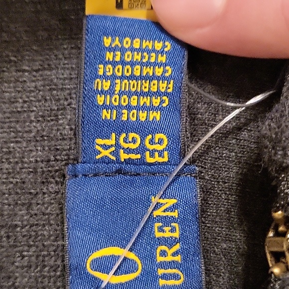 NWT Men's XL Polo Ralph Lauren French Knit Half-Zip Long Sleeve Pullover Sweater - Picture 5 of 9